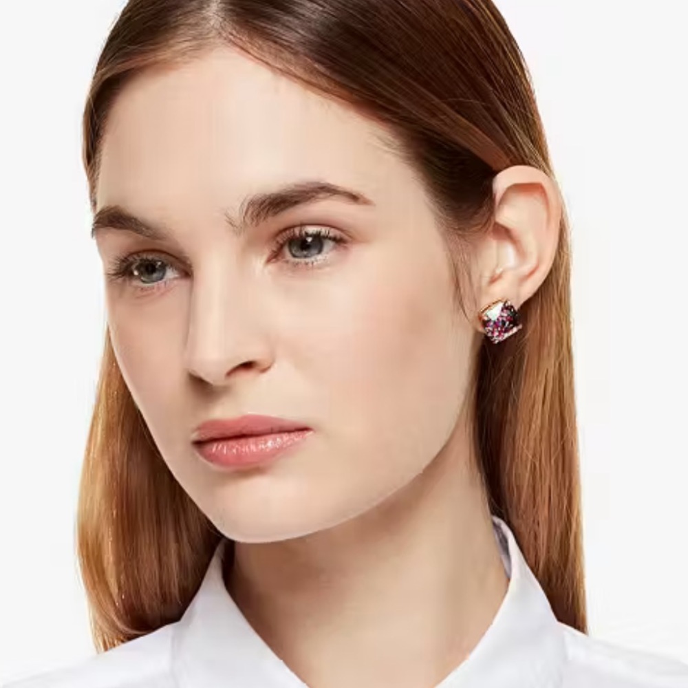 Kate Spade Glitter Square Stud Earrings Gold Tone NWT - Picture 2 of 7